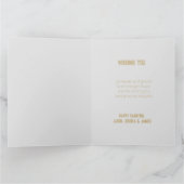 Carte Halloween moderne or et blanc chic Adulte heureux (Intérieur)