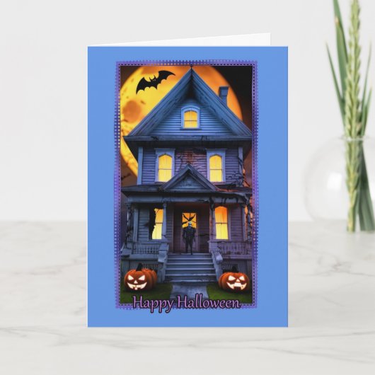 Carte Halloween Monster House (Devant)