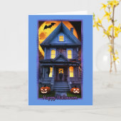 Carte Halloween Monster House (Fleur jaune)