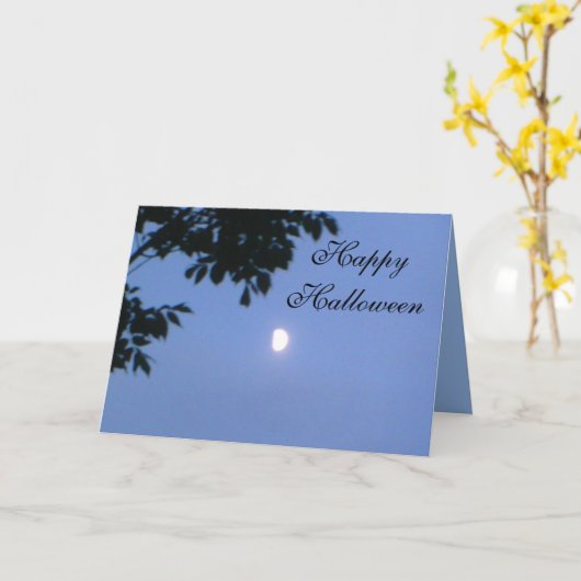 Carte HALLOWEEN MOONLIGHT (Fleur jaune)