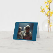 Carte Halloween - Mummies 2 (Fleur jaune)