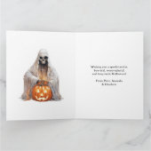 Carte Halloween Night Jack O’Lanterns Cimetière des chau (Intérieur)