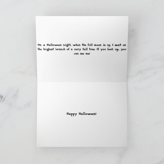 Carte Halloween Night Wings (Intérieur)