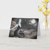 Carte Halloween Night Wings (Fleur jaune)