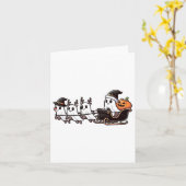 Carte Halloween Noël Père Noël Reindeer Ghost Happy G (Fleur jaune)