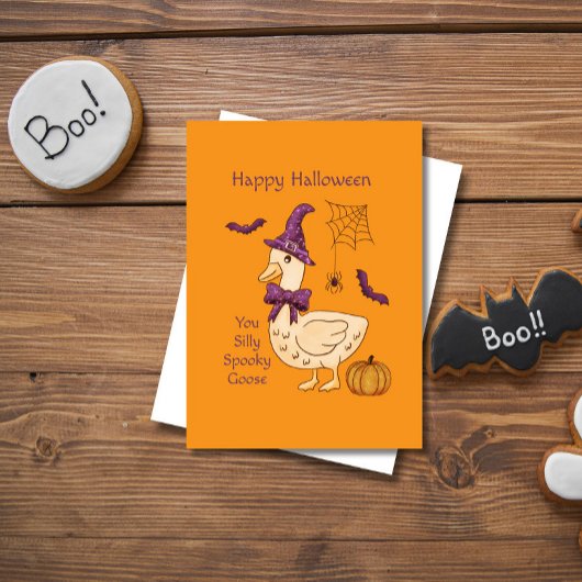 Carte Halloween Oie Ridicule