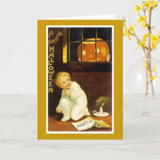 Carte Halloween palpitant (Fleur jaune)