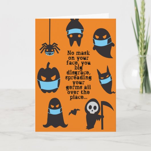 Carte Halloween pandémique Nous Verrons Nous Vous Hanton (Devant)