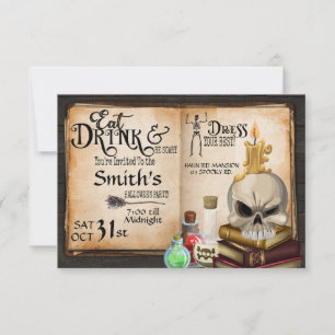 CARTE HALLOWEEN PARTY, COSTUME PARTY, ADULT HALLOWEEN