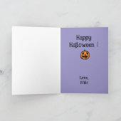 Carte Halloween Personnalisé Whimsical Funny moderne vio (Intérieur)