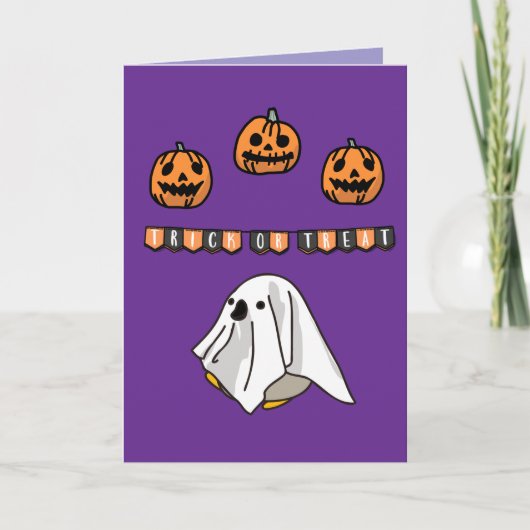 Carte Halloween Personnalisé Whimsical Funny moderne vio (Devant)