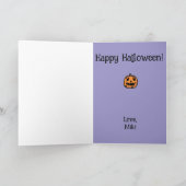 Carte Halloween Personnalisé Whimsical Funny moderne vio (Intérieur)