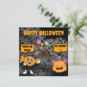 Carte Halloween personnalisée (Debout devant)