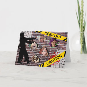 Carte Halloween personnalisée avec photos de famil