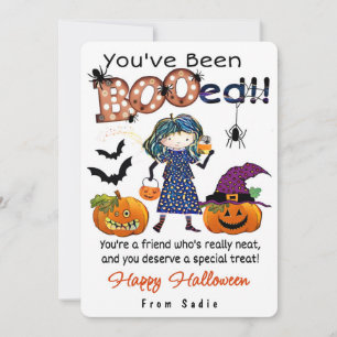 Carte Halloween personnalisée "BOOed"