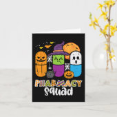 Carte Halloween Pharmacy Squad PIlls Costume Pharmaciste (Fleur jaune)