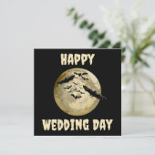 Carte Halloween Pleine lune De Récolte Et Bateaux De Vol (Debout devant)