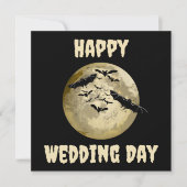 Carte Halloween Pleine lune De Récolte Et Bateaux De Vol (Devant)