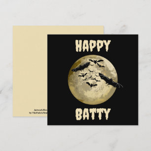 Carte Halloween Pleine lune De Récolte Et Bateaux De Vol