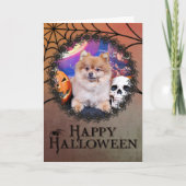Carte Halloween - Pomeranian - Simba (Devant)