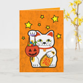 Carte Halloween porte-bonheur (Fleur jaune)