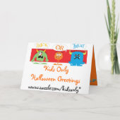 Carte Halloween pour enfants (Dos)