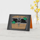 Carte Halloween pour enfants (Fleur jaune)