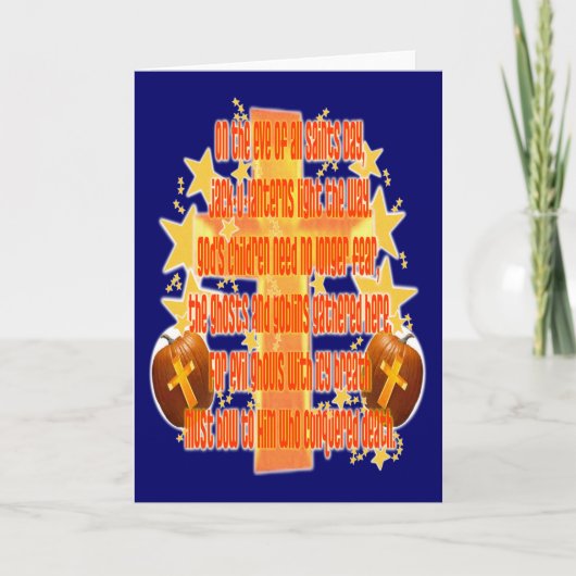 Carte Halloween pour les chrétiens (Poème) (Devant)