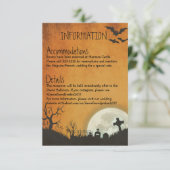 Carte Halloween pour mariage en orange (Debout devant)