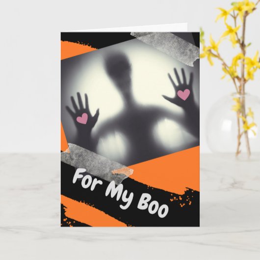 Carte Halloween pour mon ami Boo (Fleur jaune)