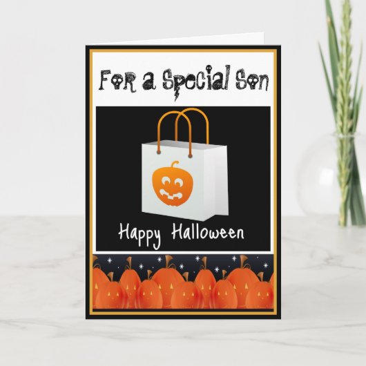 Carte Halloween pour Son (Devant)