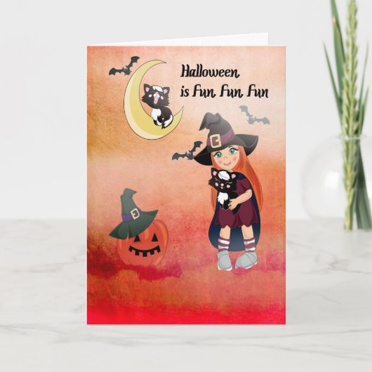 Carte Halloween pour un jeune enfant (Devant)