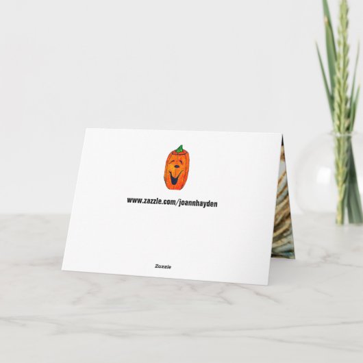 CARTE HALLOWEEN POURQUOI LE GHOST A-T-IL ÉTÉ ARRÊTÉ ? (Dos)