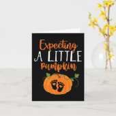 Carte Halloween Pregnancy Maman Attend Petit Pu (Fleur jaune)