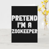 Carte Halloween Pretend I'm A Zookeeper Costume Lazy Zoo (Fleur jaune)