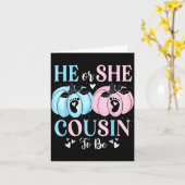 Carte Halloween Pumpkin Gender Reveal He Or She Cousin T (Fleur jaune)