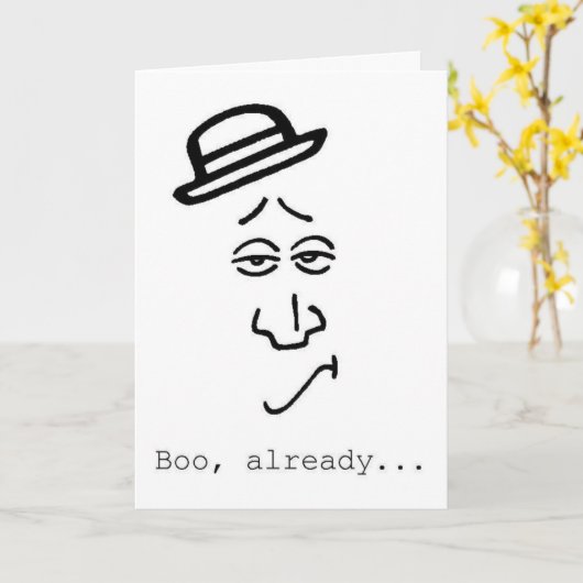 Carte Halloween puriste (Fleur jaune)