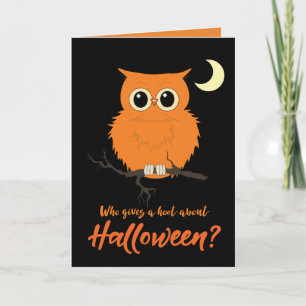 Carte Halloween qui donne un Humour de Chouette Hoot