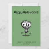 Carte Halloween Quirky Monster (Devant)
