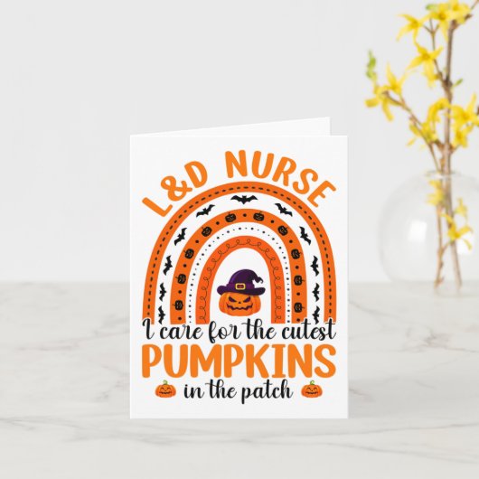 Carte Halloween Rainbow Landd Nurse I Care Le Pu Le Plus (Fleur jaune)