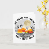 Carte Halloween Randonnée Funny Hiker Nature Loover Camp (Fleur jaune)