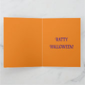 Carte Halloween Rat sorcier et Broom Custom (Intérieur)