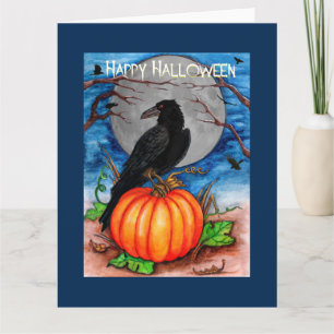 Carte Halloween Raven