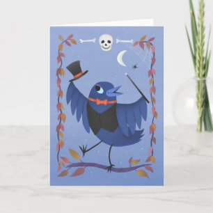 Carte Halloween Raven Crow Anniversaire