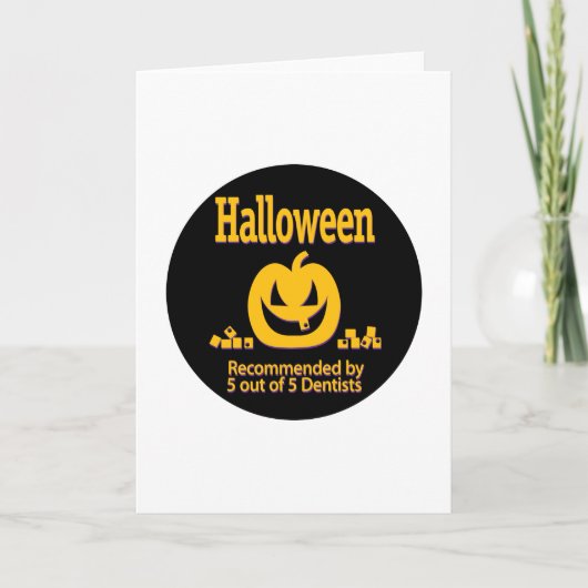 Carte Halloween recommandé par les dentistes (Devant)