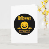 Carte Halloween recommandé par les dentistes (Fleur jaune)