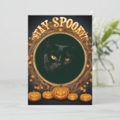 Carte Halloween. Reste éffrayant ! (Debout devant)