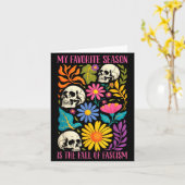 Carte Halloween Retro My Favorite Season Is The Fall Of (Fleur jaune)