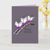 Carte Halloween Roller Ghoster (Fleur jaune)