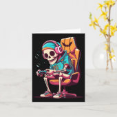Carte Halloween Saison Éffrayante Jeu Skeleton jeu d'hor (Fleur jaune)